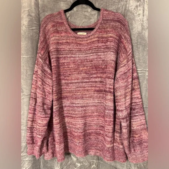 Knox Rose Purple Pink Fuzzy Sweater Women’s Size XXL or XL - Picture 1 of 4